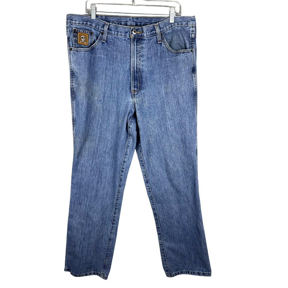Cinch Jeans Mens 38x32 Blue Very Good Straight Leg 100% Cotton MB90532001